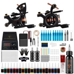 Guns Tattoo Kit Power Supply for Tattoo Hine Full Set Paint for Body Art Tattoo Supplies and Accessories Tattoo Set for Beginners