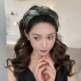 Hair Clips Korean Fashion Fine Flash Yarn Braid Headband Summer Wild Accessories High-end Wide-brimmed For Woman Girls