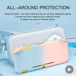 Cases Cute Pink Cover Housing Shell For Nintendo Switch Lite Case Accessories Skin Coque Game Thumb Grip Hull Of Protection Protective