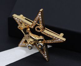 2024 Luxury quality charm star shape with transparent design have stamp box in 18k gold plated PS3860A