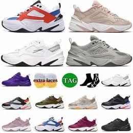 the M2K Tekno Dad Casual Shoes Cool Summit White Atmosphere Grey Black Obsidian Pure Platinum Laser Fuchsia Blue Force Chrome Yellow Red Mens Womens Trainers Sneaker