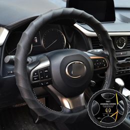 Steering Wheel Covers Universal 36 - 39CM Silicone Cover Glove Anti-Slip Auto Car Styling Leather Texture Protector For Qashqai