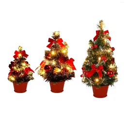 Christmas Decorations Tabletop Tree With Lights Decoration For Outdoor Holiday