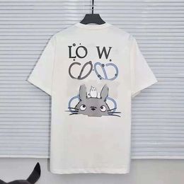 Designer Luxury Spring and summer Loes Classic Trend Totoro brand T-shirt, loose print, fashion brand, cotton for men and women, short sleeve couple, simple, simple