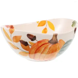 Dinnerware Sets Pastoral Style Ceramic Tableware Pumpkin Bowl Fall Salad Soup Bowls Kitchen Fruit Decorative Delicate Spaghetti For Home