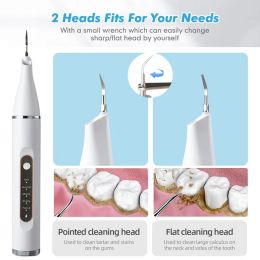 Irrigator 5 Modes Ultrasonic Electric Tooth Cleaner Dental Scaler Calculus Remover Teeth Whitening Tartar Plaque Stain Cleaning Tool