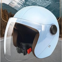 Motorcycle Helmets Electric Vehicle Helmet Korean Trendy Men's And Women's Winter Outdoor Riding Warm