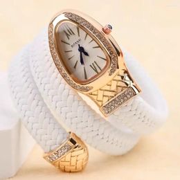 Wristwatches Fashion Women's Quartz Snake Shaped Watch Bracelet Alloy Steel Band