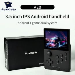 Players Powkiddy A20 3.5"Full Fit IPS Screen Handheld Game Players S905D3 4Core Support Switch Android Native System Retro Game Consoles