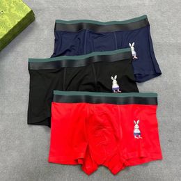 Underpants New Male Designer Mens Underwear Black Red Purple Mens Sexy Underwear Comfortable Close fitting Underwear 3-piece Box Size L XL XXL XXXL boxers