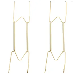 Kitchen Storage 2 Pcs Invisible Spring Hanging Hook Plate Hangers For The Wall 10 Inch Holder Heavy Duty Clothes Rack Adhesive