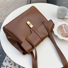 Evening Bags Luxury Fashion Vintage Designer Leather Shoulder For Women Black Brown Satchel Tote Handbags Large Work Business Bag