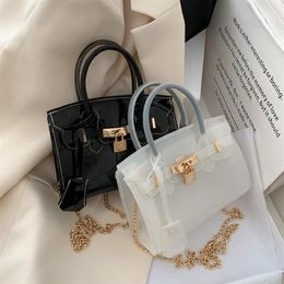 HBP New Women Handbags PVC Transparent Platinum Bag Chain Laser Small Bag Female European and American Fashion Designers 5 Color W255n