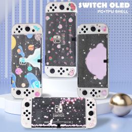 Cases Transparent Switch OLED Protective Shell NS Controller JoyCon Split TPU Cover Protection Case For Nintendo Switch Accessories