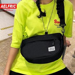 AELFRIC Unisex Waist Chest Bags Fanny Pack Women Street Style Hip Hop Package Large Capacity Crossbody Bag Bum Packs Streetwear1252A