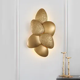 Wall Lamp Modern LED Leaves TV Background Bedroom Bedside Designer Fashion Light Luxury Corridor