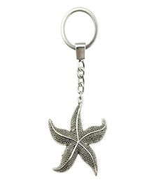 6 Pieces Key Chain Women Key Rings Car Keychain For Keys Starfish 50x43mm5280479