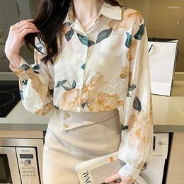 Women's Blouses Chikichi 2024 Fall Vintage Flower Women Tops Elegant And Youth Woman Basic Female Clothing Ladies