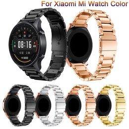 Watch Bands Steel For Xiaomi Color Strap Watchband Bracelet Stainless Stee 22mm Band Mi Metal Wristband Correa