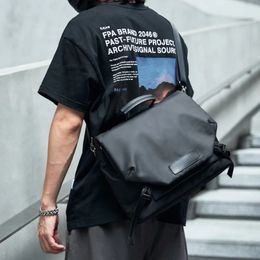 Shoulder Bag For Men Waterproof Large Capacity Male Nylon Fashion Crossbody Youth Sport Daily Business Lightweight Handbag 240223