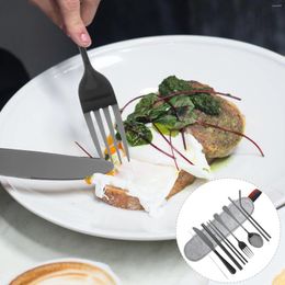 Dinnerware Sets Stainless Steel Chopstick Western Cutlery Set Serving Utensils Steak Fork Spoon Kit