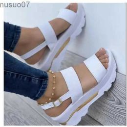 Sandals 2022 Fashion Wedge Female Platform Buckle Strap Street Summer Outdoor Shoes Punk Beach Wedges Women Sandals Sandalias De MujerL2402