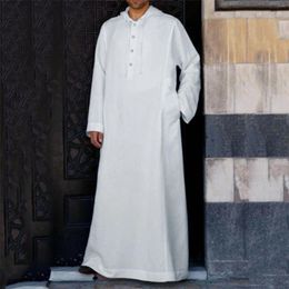 Ethnic Clothing Islamic Men Length Long Sleeve Loose Muslim Saudi Arabia Pakistan Costumes Dress Kaftan