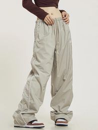 Women's Pants Casual Fashion Baggy Jogger Flared Women Y2k Wide Leg Sweatpants Designer Korean Style Cargo Big Size Trousers