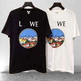 Летняя хлопковая футболка, дизайнерская футболка для мужчин и женщин, футболка с буквенным принтом, простая модная рубашка с коротким рукавом, топы, футболки больших размеров