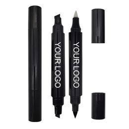 Private Label Ended Eyeliner Eraser Custom Bulk Makeup Single Black Waterproof Sweatproof Pigment Nonfading Doublehead 240220