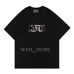 Kith T Shirt Men's Oversize 2024 New Kith Tokyo Shibuya T Shirt Men Women High Quality Street View Printing Shirts Tee Tops ROSE Omoroccan Tile Tees T-shirt 199