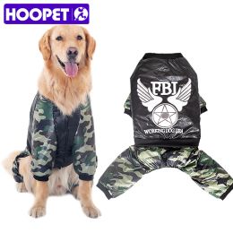 Parkas HOOPET New Pet Dogs Clothes Warm Cotton Leisure Style Autumn Winter Jacket Four Legs Large Dog