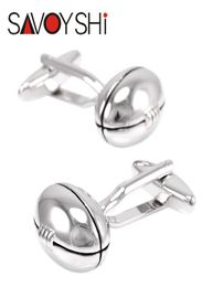 SAVOYSHI Rugby Cufflinks for Mens French Shirt Cuff Bottons Novelty Fashion Silver Sport Cuff Links High Quality Brand Jewelry8217859