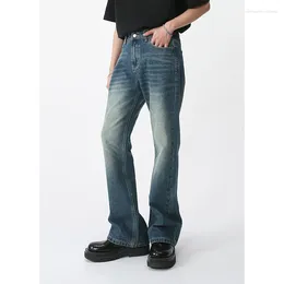 Men's Jeans Men And Women Fashion Straight Bell Bottom Denim Pants Casual Versatile Trousers