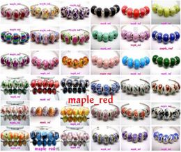 100pcsLot mixed Fashion Round Porcelain Big Hole Beads for Jewellery Making DIY Beads for Bracelet Whole in Bulk Low 2634401