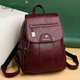 Backpack Style Women Leather s High Quality Female Vintage for Girls School Bag Travel Bagpack Ladies Sac a Dos Back Pack 11153273