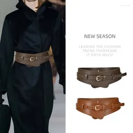 Belts 2024 Women Waist Belt Decoration Fashion Waistband Coat Closing Needle Buckle Real Cow Leather Bandwidth High Quality Design