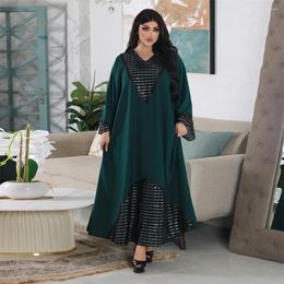 Ethnic Clothing Eid Djellaba Abaya Dubai Sequin Long Dress Women Turkey Arabic Jalabiya Muslim Fashion Ramadan Kaftan Islamic Robe Gown