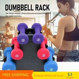Dumbbell Bracket Stable Durable Storage Rack Small PVC Holder Home Fitness Gym Equipment Accessories 240219