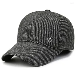 Ball Caps Men's Plush Thickening Warm Baseball Cap 2024 Winter Windproof Earmuffs Hats Trucker Hat Party Elderly Gorras