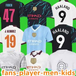 23 24 Haaland Futebol Jerseys Ano Novo Chinês do Dragão DOKU RODRIGO GREALISH MANS CIDADES FODEN DE BRUYNE 2023 2024 fãs jogador homens crianças kit camisas campeões