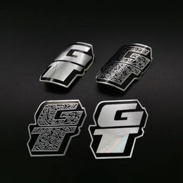 2x GT vintage classic Bike Head Badge Aluminium Decals Stickers For MTB BMX Folding Bicycle Frame Cycling Accessories emblem 240223