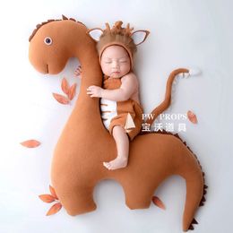 Dinosaur Posing Doll Studio Shooting Props born Brown Animal Pography Accessories 240220