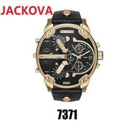 Sports Military Mens Watches 50mm Big Dial Golden Leather Stainless Steel Fashion Watch Men Luxury Sapphire solid Clasp Presidents216h