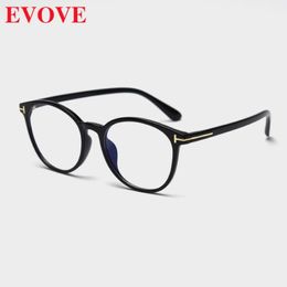 Fashion Sunglasses Frames Evove Round Eyeglasses Men Women TR90 Glasses Frame Man Black Tortoise Transparent Eyewear Fake For Opti252I