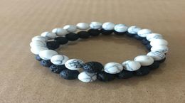 Women Men Natural Lava Rock Beads Chakra Bracelets Healing Energy Stone Meditation Mala Bracelet Fashion Essential Oil Diffuser Je2979950