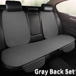 Car Seat Covers Cover Front Rear Flax Auto Cushion Protector Pad Mat With Backrest Headrest Interior For Suv Van Truck