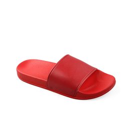 2024 Fashion eva rubber slippers solid colours falt summer beach shoes bath pool sandals mules red