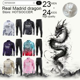 Real Madrid Dragon tracksuit training suit VINI JR BELLINGHAM 23/24/25 real Madrides Long Sleeves men kids football sportswear chandal futbol survetement