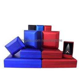 Jewelry Boxes Earrings Ring Jewellery Packaging Box Case With Led Lighted Up For Proposal Engagement Jewerly Gift Drop Delivery Pack Dhpjx